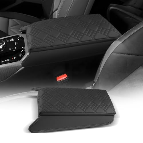 for 2025 2026 BMW X3 Center Console Cover Armrest Box Cover for X3 (BMW X3 2025+ Thickened Black Leather)