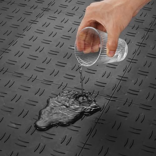 Garage Floor Tiles 12 x 12 x 0.53 inch (25 Pack Tile / Black)