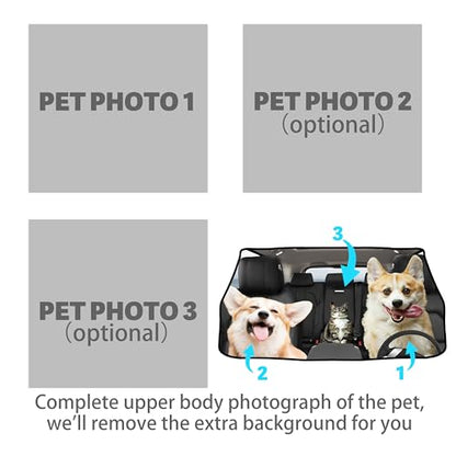Pet Dog Cat Custom Windshield Sun Shade Custom Fit Umbrella (57X31 Inch / Color-DIY-2)