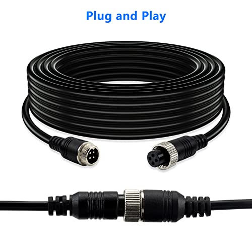 Car 4 Pin Aviation Video Extension Cable 50FT (50Ft/15M)