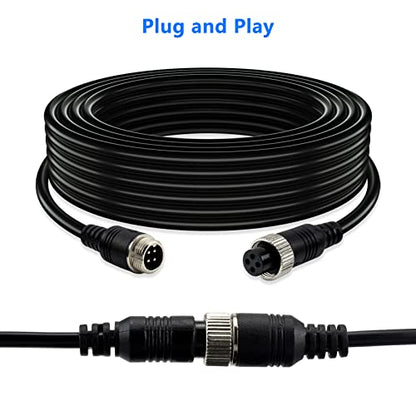 Car 4 Pin Aviation Video Extension Cable 50FT (50Ft/15M)