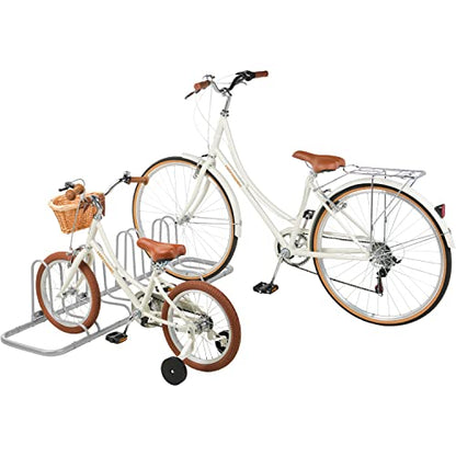 Stash Rack 4 Bike Floor Stand Bicycle Storage Organizer (Grey / 4 Bike)