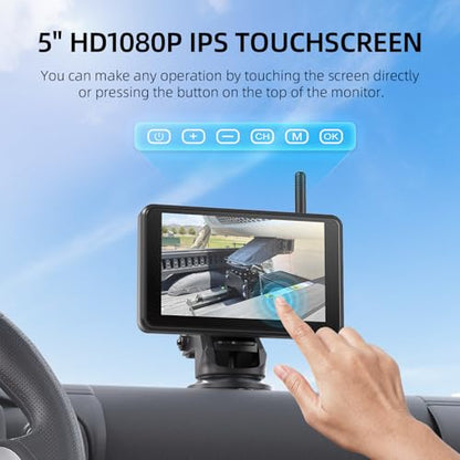 Magnetic Solar Wireless Backup Camera (Black)