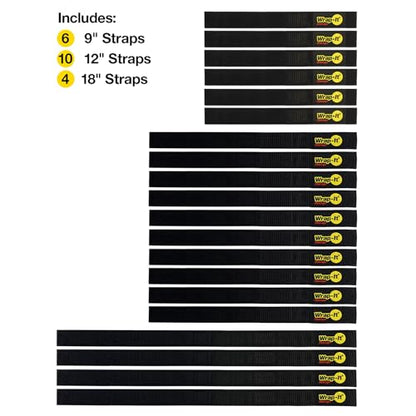 Quick Straps by Wrap (Black / Assorted 20-Pack)