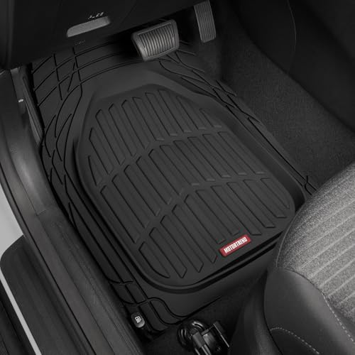 2 Piece Front Car Floor Mats (2pc Front (Full Size) / Black)
