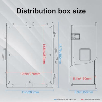 Outdoor Electrical Box with Thermostat and Fan (16"H x 12"L x 5.9"W & Thermostat)