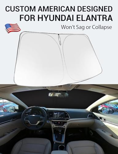 Custom Fit Car Windshield Sun Shade for 2017 (2017-2020 Elantra)