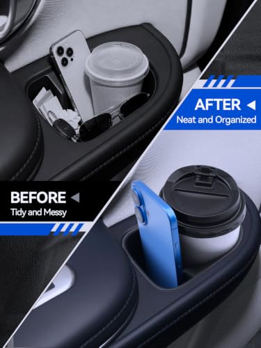for Palisade Center Console Cup Holder 2026 Hyundai Palisade & 2026 Palisade Hybrid All Trims Accessories 2nd Row Cup Holder Coaster Liner (for Palisade 2026-Black)