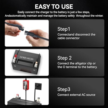 4 Pack] FOVAL Fully Automatic Trickle Battery Charger