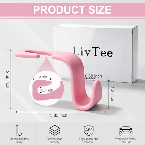 Car Seat Headrest Hook (Pink)