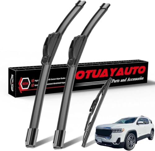 Windshield Wiper Blades Replacement for GMC Acadia 2017 (24"+20"+10"（U/J Hook）)