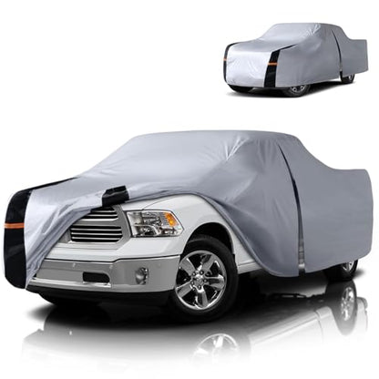 Multi Layer Ram 2500HD Truck Cover (Ram 2500HD 2002-2026 Mega/Quad Cab LB+Towel+Bag / White Truck Cover)