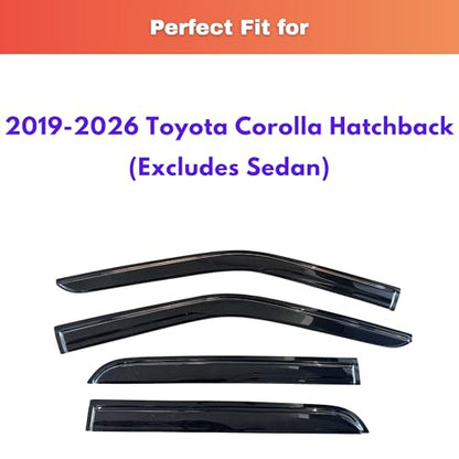 Rain Guards Fit for 2020 (2019-2026 Corolla Hatchback)
