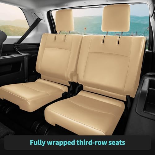 Seat Covers for Toyota 4Runner 2011 (2011-2024 3-ROW,7 seats MODEL ONLY / BEIGE)