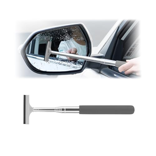 38.6 Inch Telescopic Side Mirror Glass Squeegee (Gray)