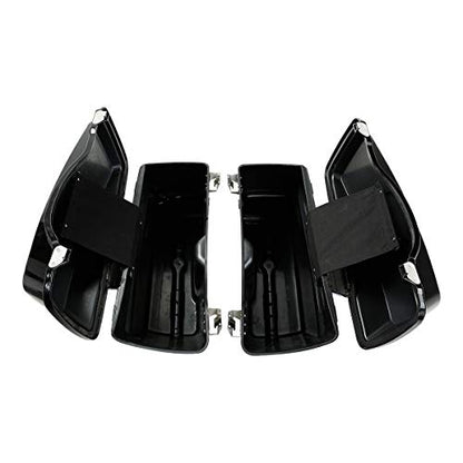 Motorcycle Saddlebags Hard Saddle Bags For Harley Touring 1993 (Vivid Black W/ Chrome Latches / Standard)