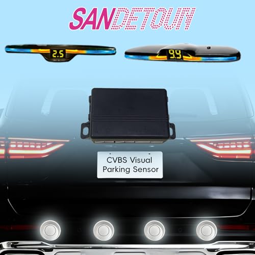 Parking Sensor kit New Feature Rear with Selectable Distance in Feet (Black)