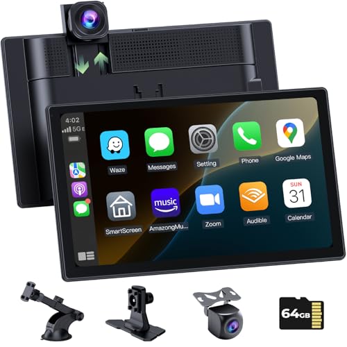 9" Carplay Screen with DashCam Backup Camera