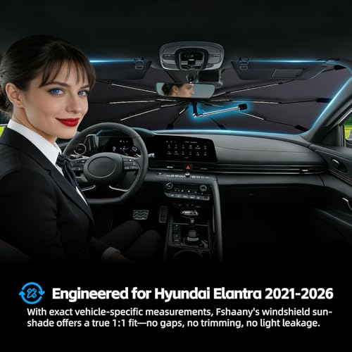 Windshield Sun Shade Umbrella for Hyundai Elantra 2021 (For Hyundai Elantra 2021-2026)