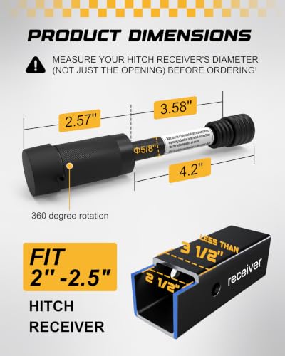Locking Hitch Pin (2 inch & 2.5 inch / Black)