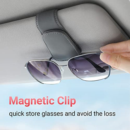 Sunglass Holder for Car Sun Visor Sunglasses Clip Car accessories (Gray)