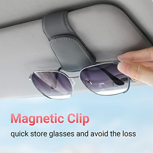 Sunglass Holder for Car Sun Visor Sunglasses Clip Car accessories (Gray)