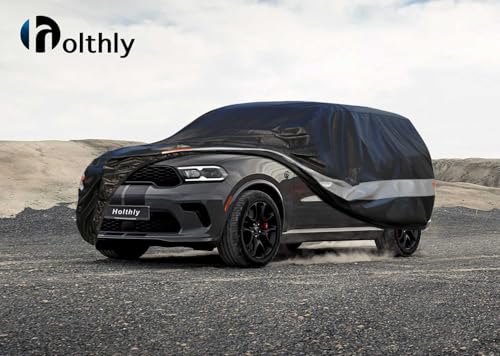 10 Layers SUV Car Cover Custom Fit for Dodge Durango (Black Gray / Custom Fit for Dodge Durango)
