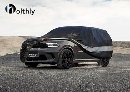 10 Layers SUV Car Cover Custom Fit for Dodge Durango (Black Gray / Custom Fit for Dodge Durango)