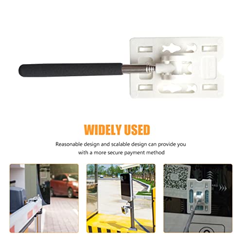 Telescopic Rod Card Holder Reacher (White)