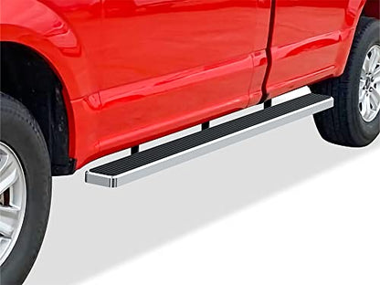 Wheel to Wheel Running Boards 5in Compatible with Ford F150 2015 (Silver / 5" W2W 6.5ft Bed)