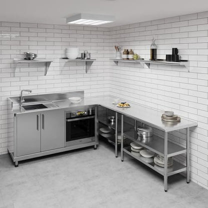 8 in. x 36 in. Stainless Steel Wall Mount Shelf (8 in. x 36 in.)