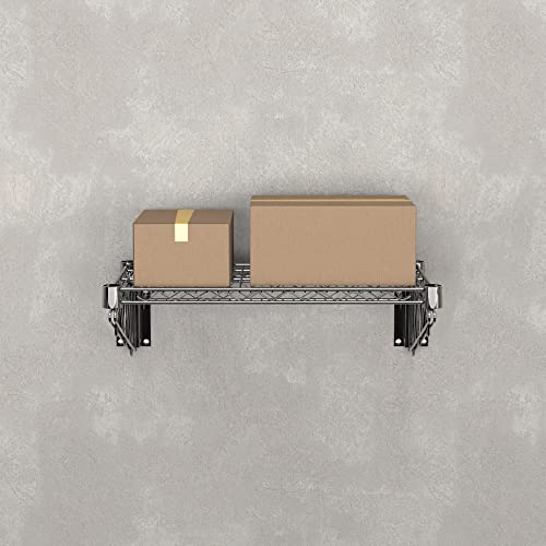 14" x 24" Chrome Wire Wall Mount Shelf (Chrome / 14" x 24")