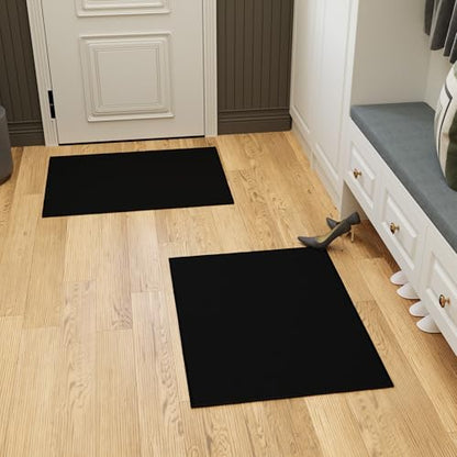 24x36 Entrway Rug 2 Pack (Solid Black)