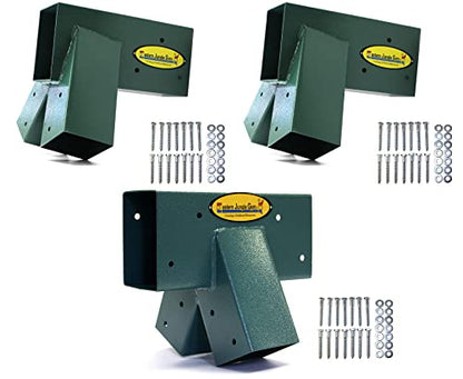 2 Easy 1-2-3 A-Frame Brackets & 1 Middle Bracket, Green (2 A-Frame Brackets + A-Frame Middle Bracket)