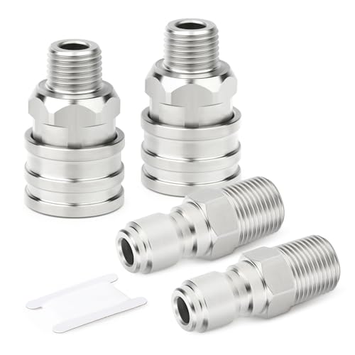 2PCS 304 Stainless Steel 1 (1/4"MNPT)