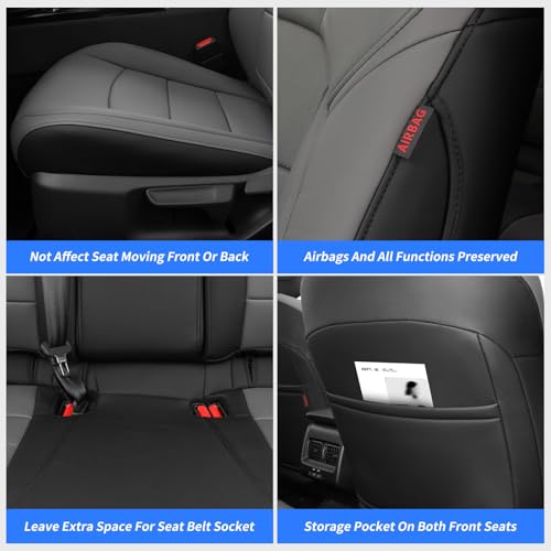 Camry Car Seat Covers Custom Fit for Toyota 2025 2026 Camry (Leatherette(Black/Gray) / 2025-2026 Camry Hybrid (Le Se))