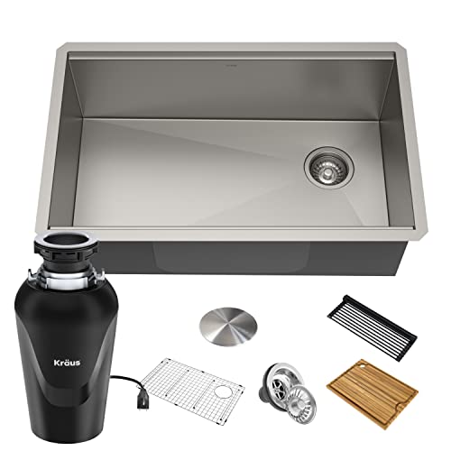 Kore Workstation 32 (Stainless Steel / 32 Inch / Sink and Garbage Disposal 3/4 HP)
