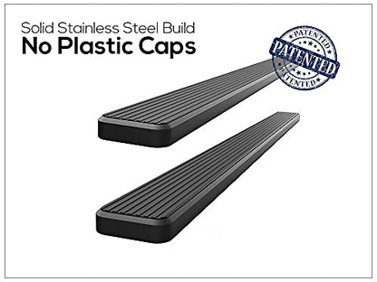 iBoard W2W 6in Running Boards for F150 F250 F350 Regular Cab 6.5ft Bed (Black / 6" W2W 6.5ft Bed)