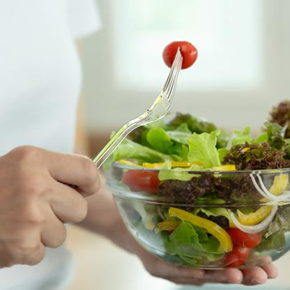360 Count Extra Heavy Duty Clear Plastic Forks Disposable (Clear)