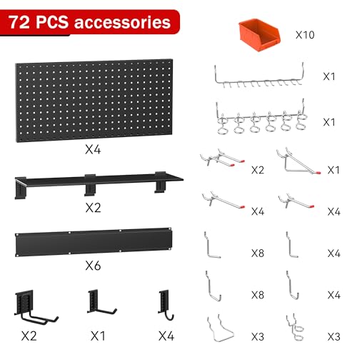 Pegboard Wall Organizer (Black)