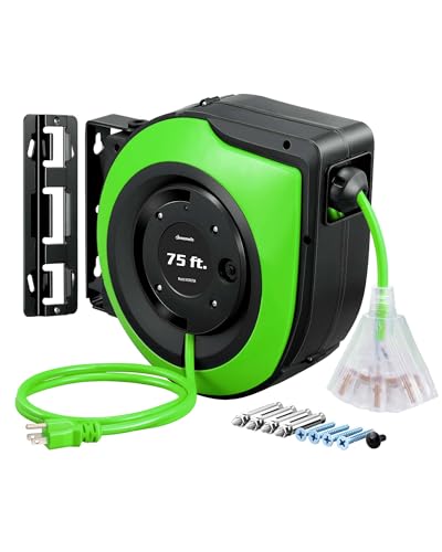 75FT Extension Cord Reel (Green)