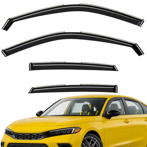 Extra Durable Window Deflectors in (For Honda Civic 22-26 Hatchback)