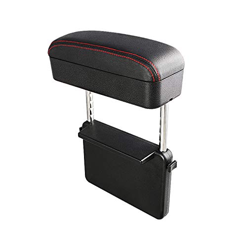 Auto Car Armrest Extender Support Elbow & Forearm Arm Wrist Rest Support Adjustable Height Comfort Pad Universal Fit for Most Car Models Center Console (Red with Organizer)
