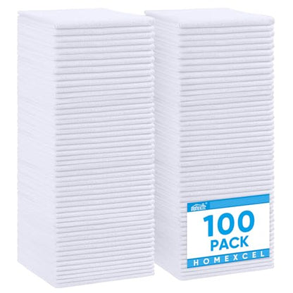 100PK Microfiber Cleaning Cloth (White)