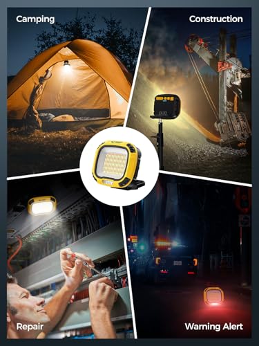Portable Work Light with Magnetic 7500 mAh Rechargeable (Yellow)