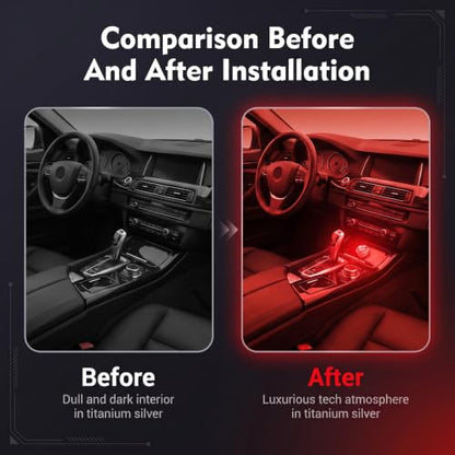 USB LED Car Interior Lights (Red)
