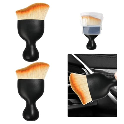 2 PCS Car Detailing Brush (Yellow / 2 PCS)