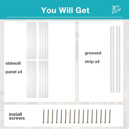 Slatwall Panel Wall Storage Systems (4x4ft / White)
