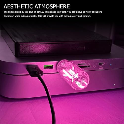 Car Plug in USB Lights (Pink)