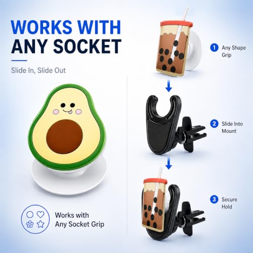 2X Hold Magnetic Car Mount for PopSockets (Car Mount)